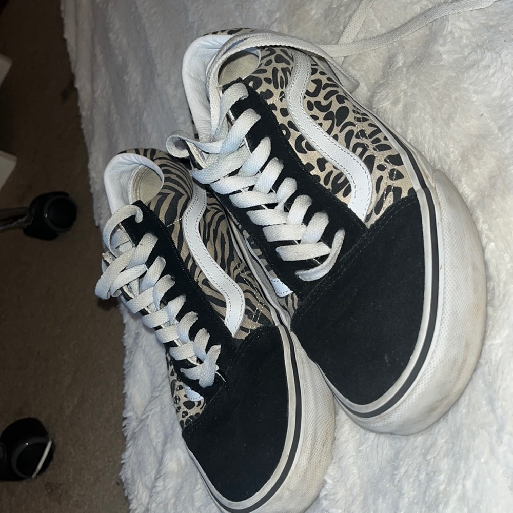 Vans! Leopard Print On The Outside And Zebra On T… - image 3